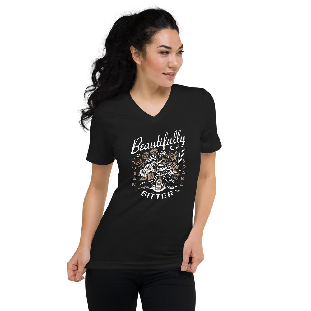 Beautifully Bitter Unisex V-Neck T-Shirt